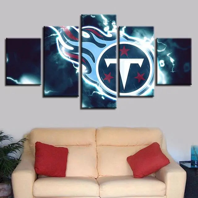 Tennessee Titans 5 Piece Canvas Wall Art With Frame HA31