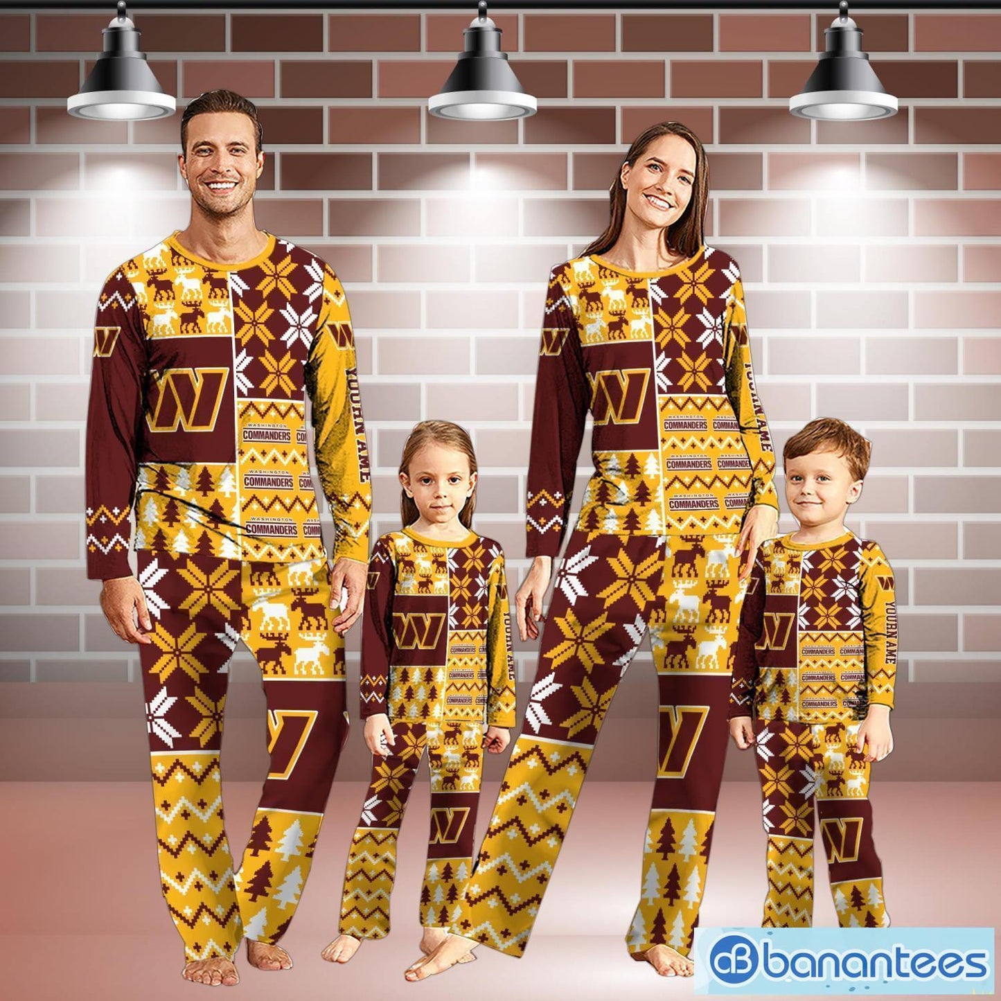 Washington Commanders Pajamas Christmas Gift For Family AZCPYZAM128