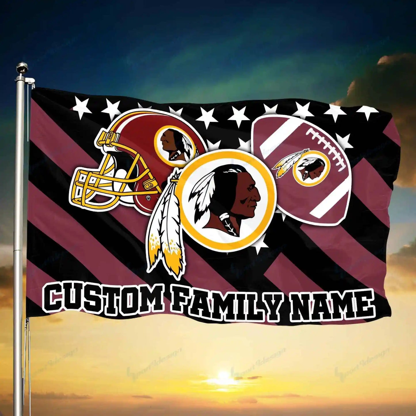 Washington Redskins Personalized Flag 95