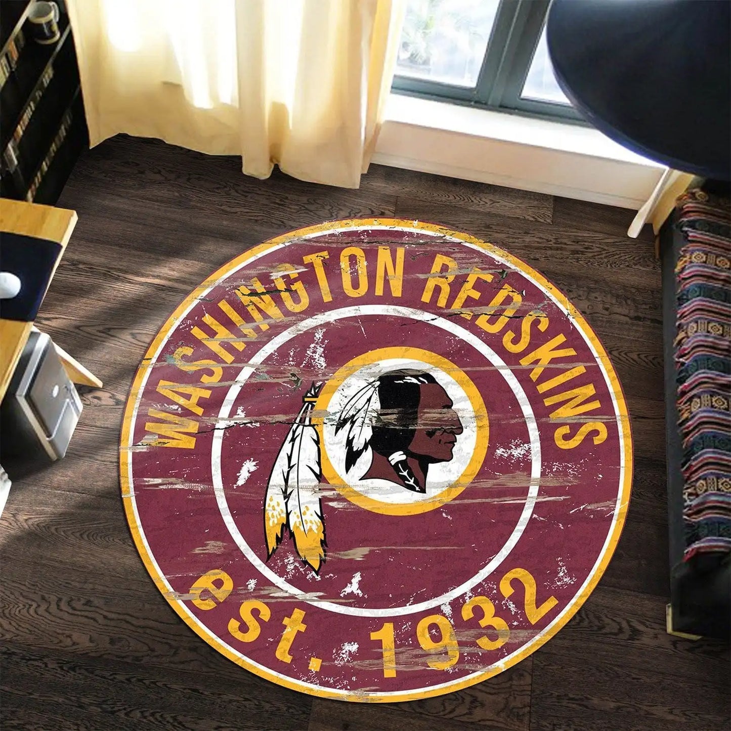Washington Redskins Round Rug 173