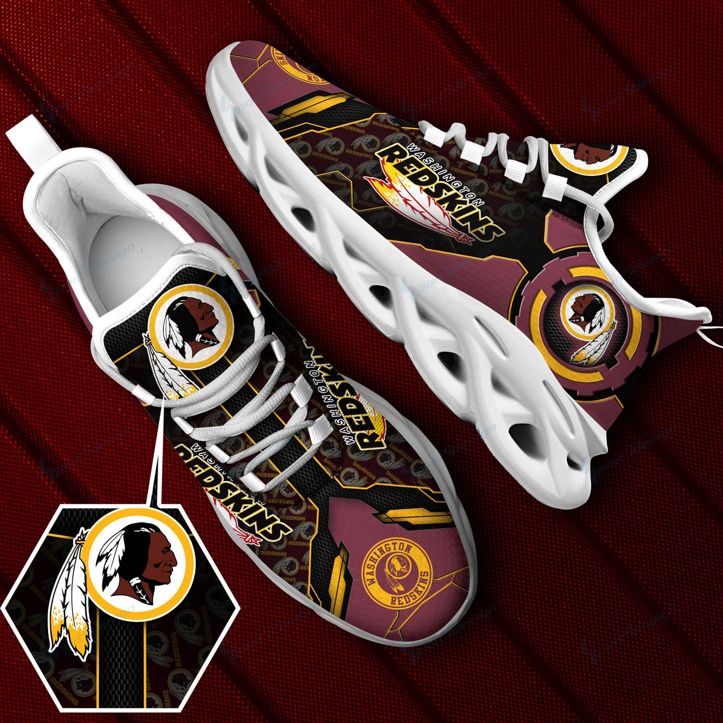 Washington Redskins Yezy Running Sneakers SPD35