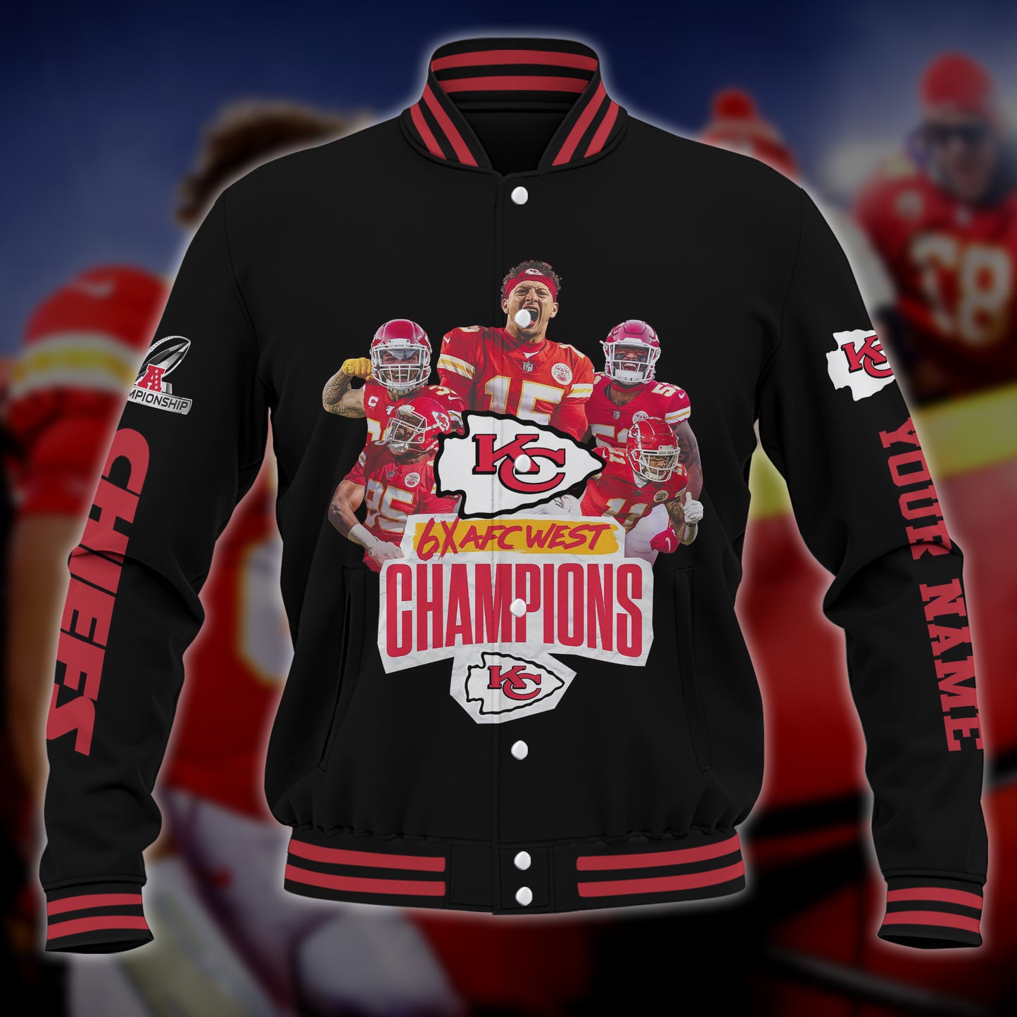 West Division Kansas City Chiefs Champions Baseball Jacket 107