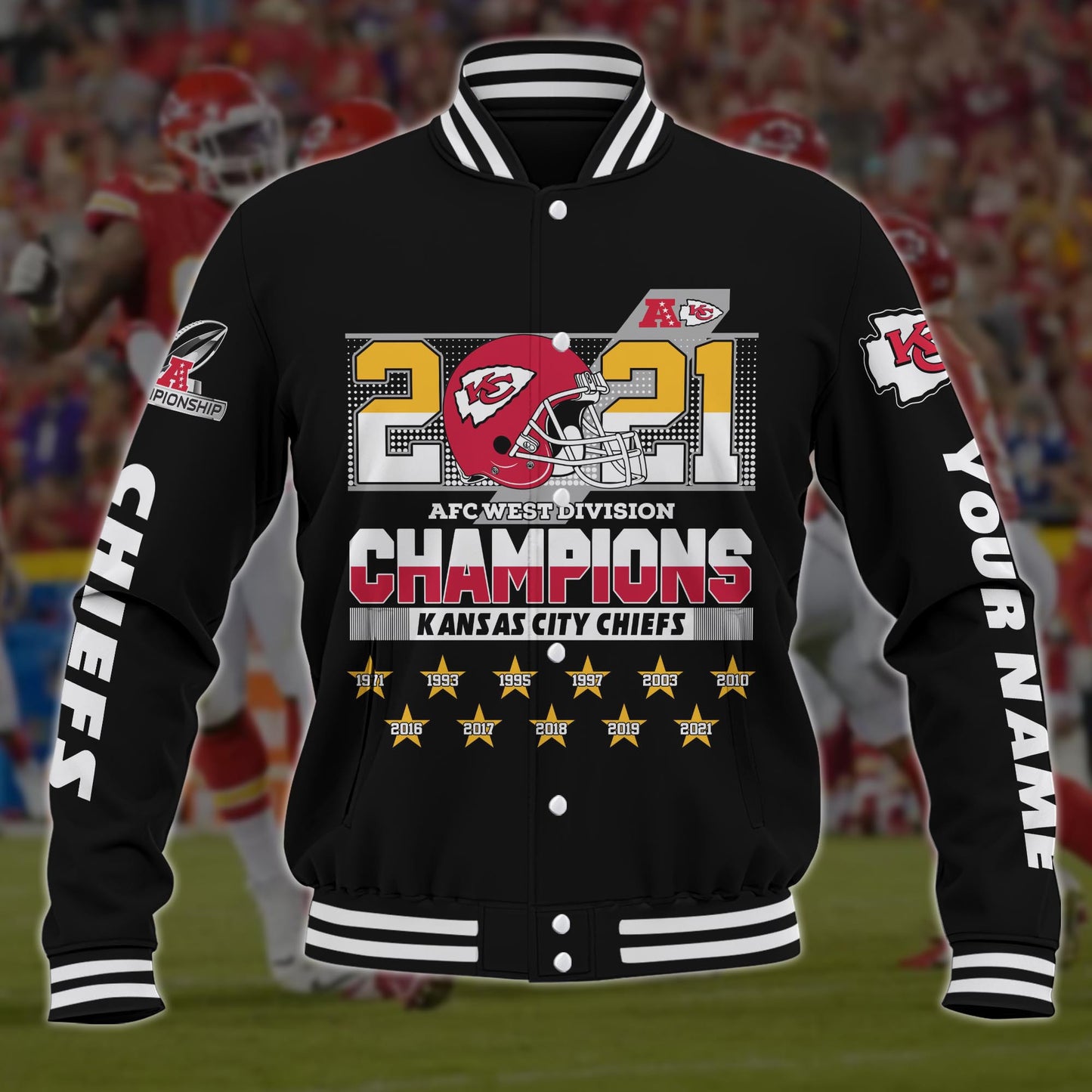 West Division Kansas City Chiefs Champions Baseball Jacket 109