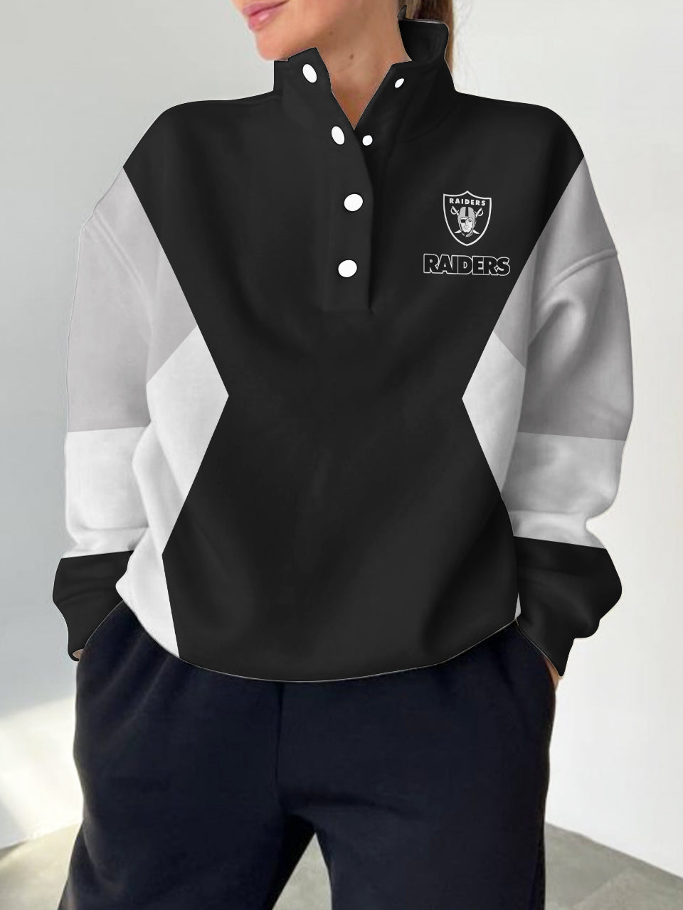 Las Vegas Raiders Casual Colorful Stand Collar Sweatshirt AZBTSCSW000423