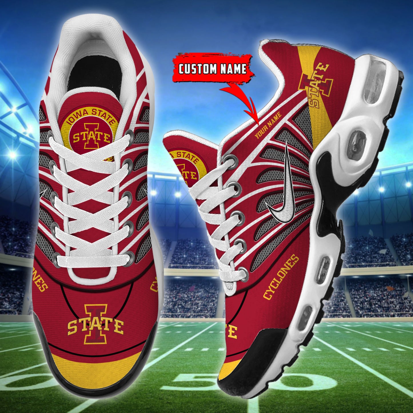 Iowa State Cyclones New Personalized T-N Youth Sneakers AZBTTNS000113