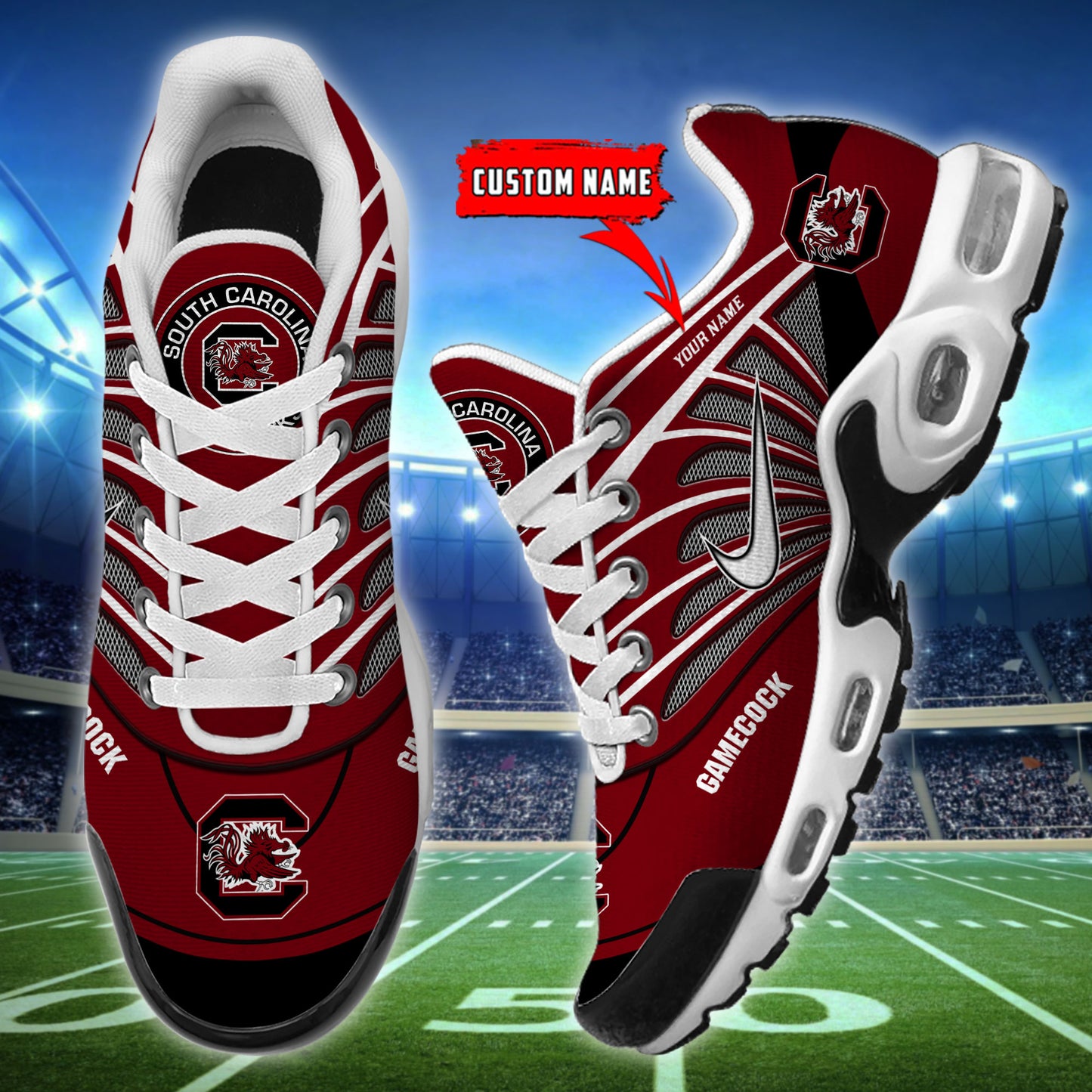South Carolina Gamecocks New Personalized T-N Youth Sneakers AZBTTNS000121