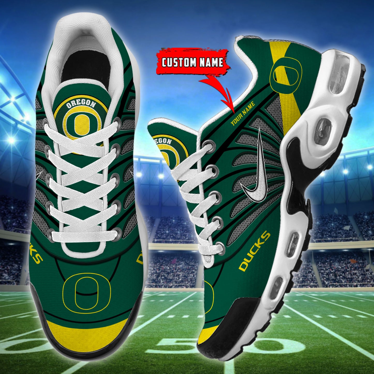 Oregon Ducks  New Personalized T-N Youth Sneakers AZBTTNS000097