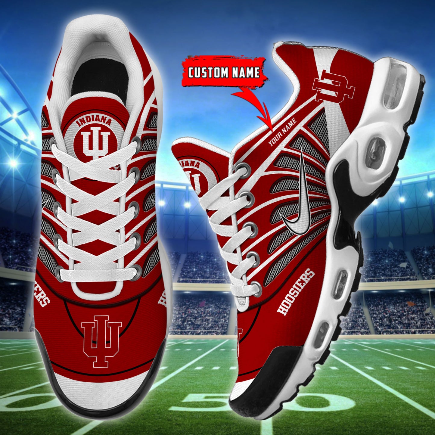 Indiana Hoosiers  New Personalized T-N Youth Sneakers AZBTTNS000101
