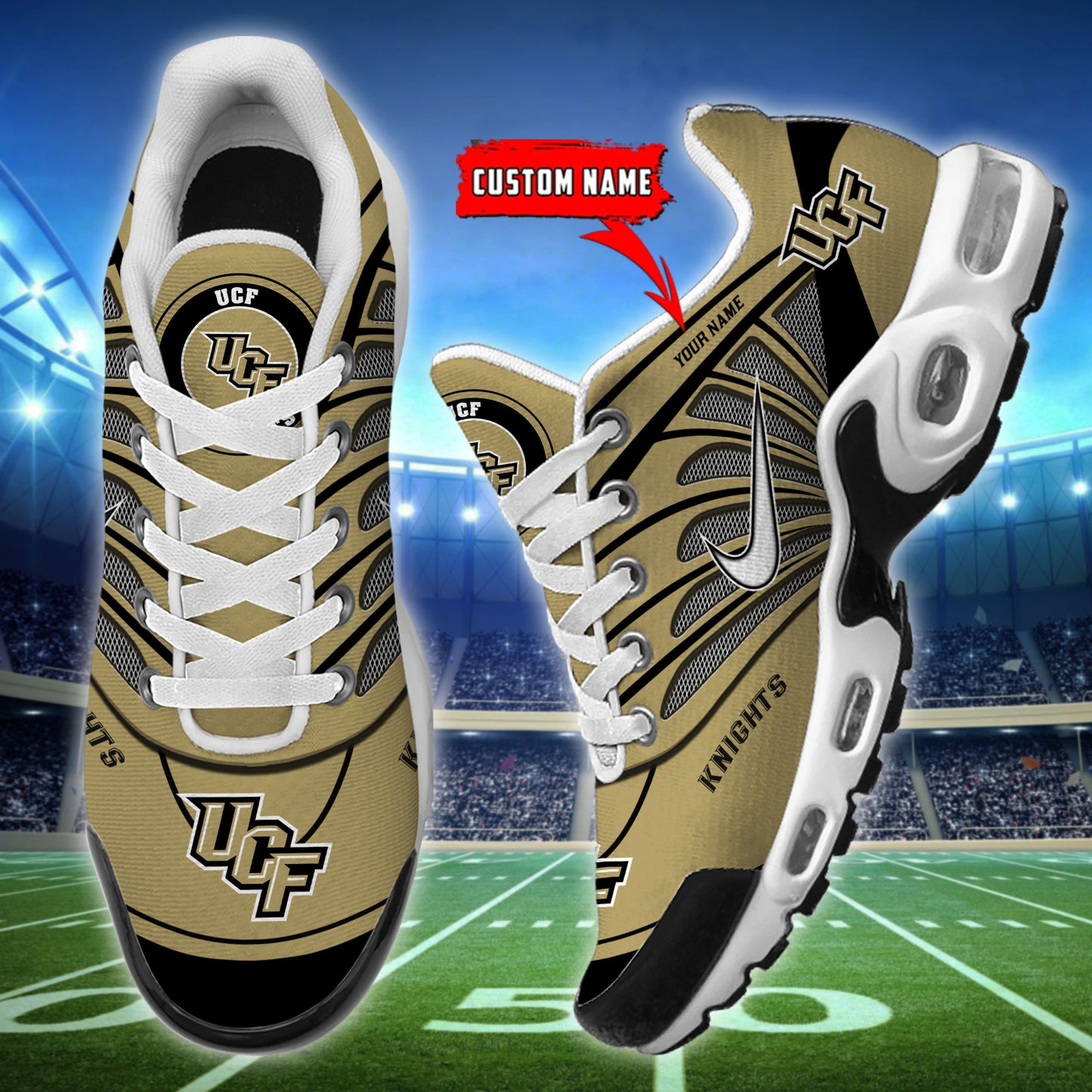 UCF Knights  New Personalized T-N Youth Sneakers AZBTTNS000104
