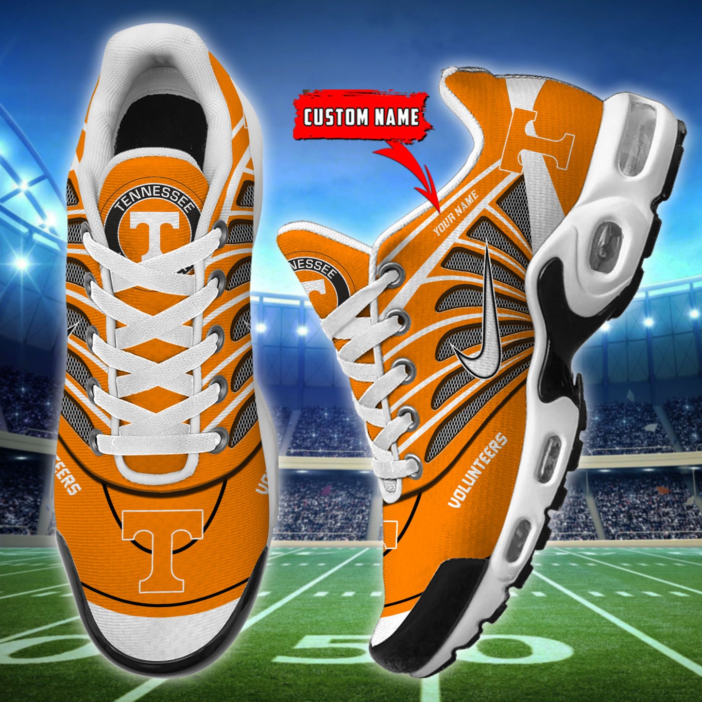 Tennessee Volunteers  New Personalized T-N Youth Sneakers AZBTTNS000112