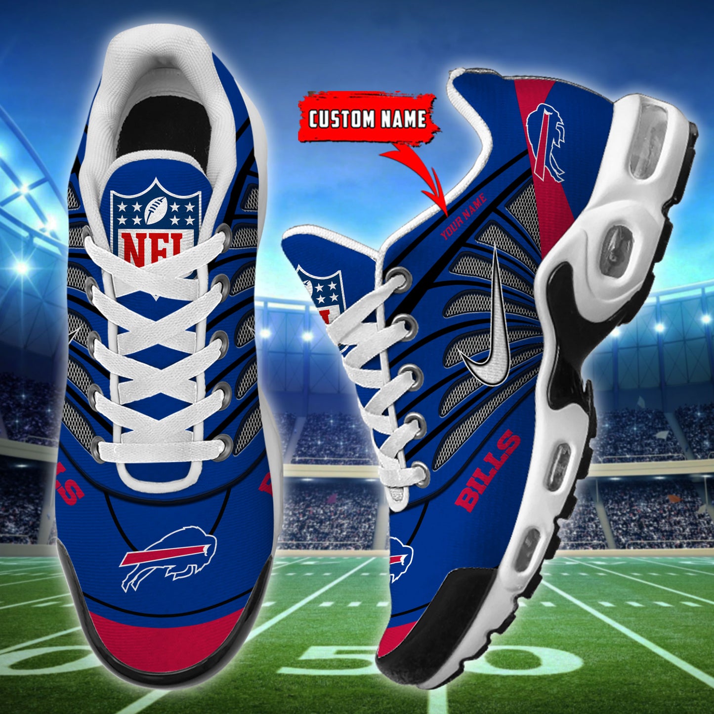 Buffalo Bills  New Personalized T-N Youth Sneakers AZBTTNS000087