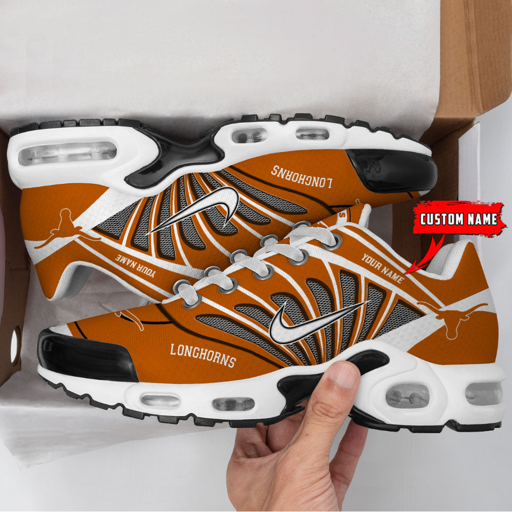 Texas Longhorns  New Personalized T-N Youth Sneakers AZBTTNS000103