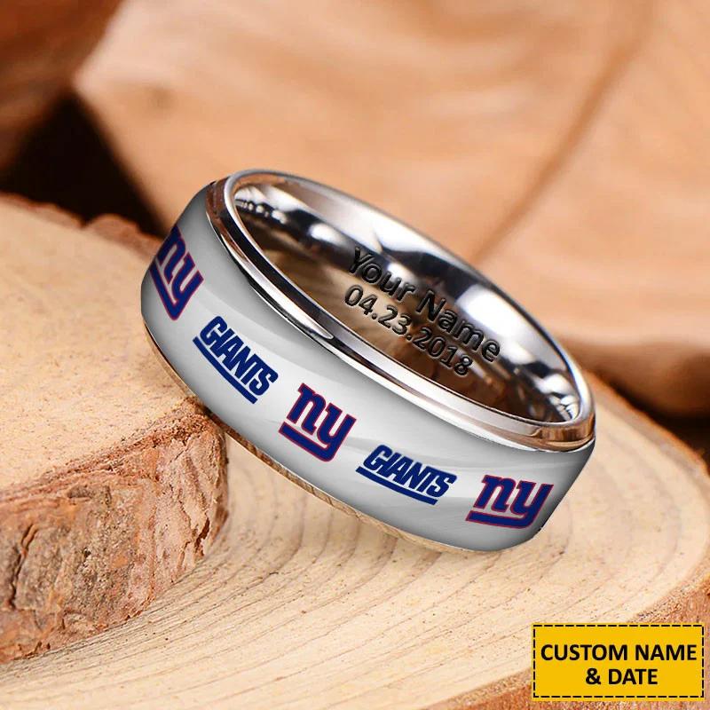 New York Giants Special Stainless Ring Custom Name AZBTSR000051