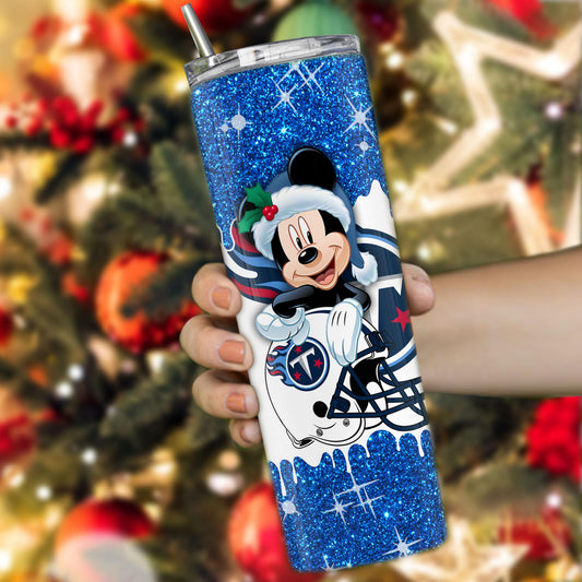 Tennessee Titans Personalized Glitter Tumbler With Stainless Steel Straw BGGTS099
