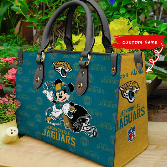 Jacksonville Jaguars Personalized Leather Hand Bag BB424