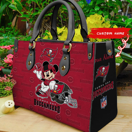 Tampa Bay Buccaneers Personalized Leather Hand Bag BB409