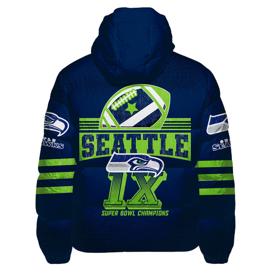 Seattle Seahawks CozyCloud Down Jacket AZBTDWJ000281