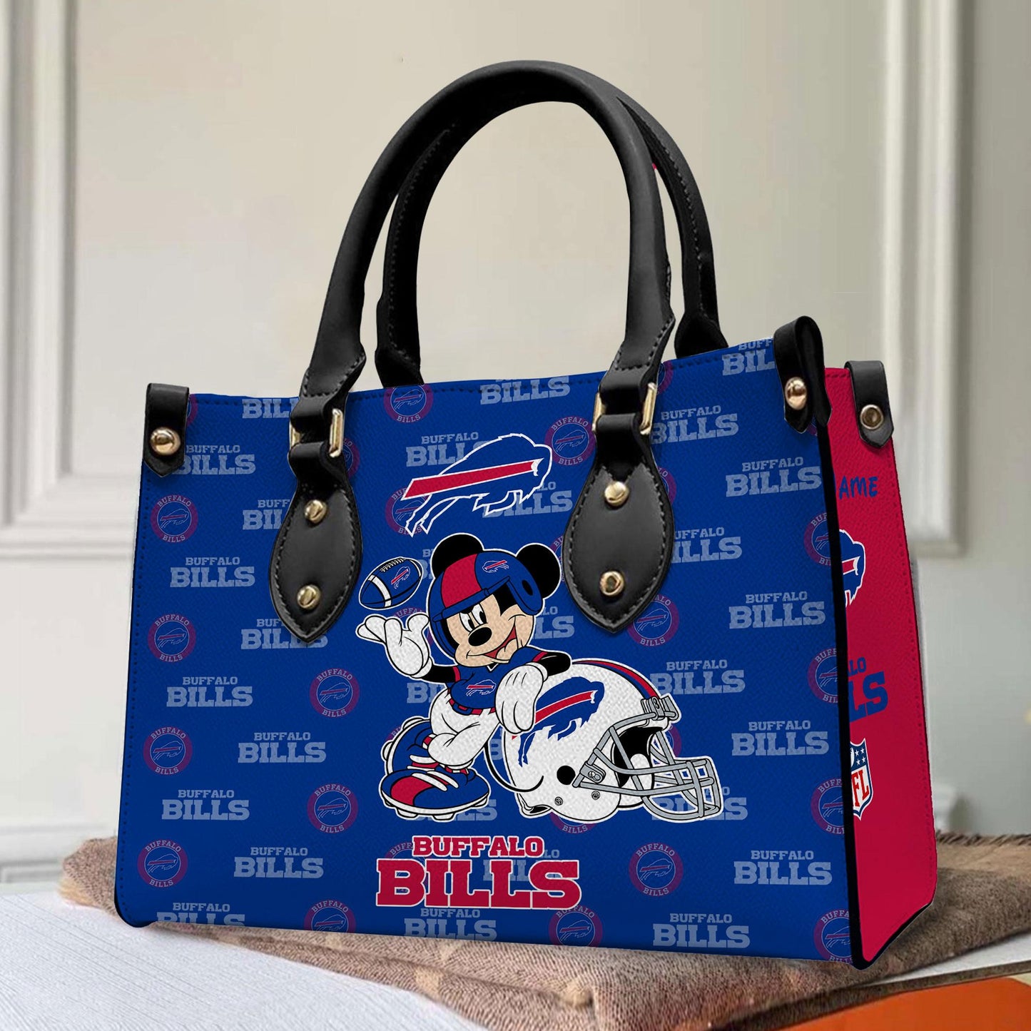 Buffalo Bills Personalized Leather Hand Bag BB435