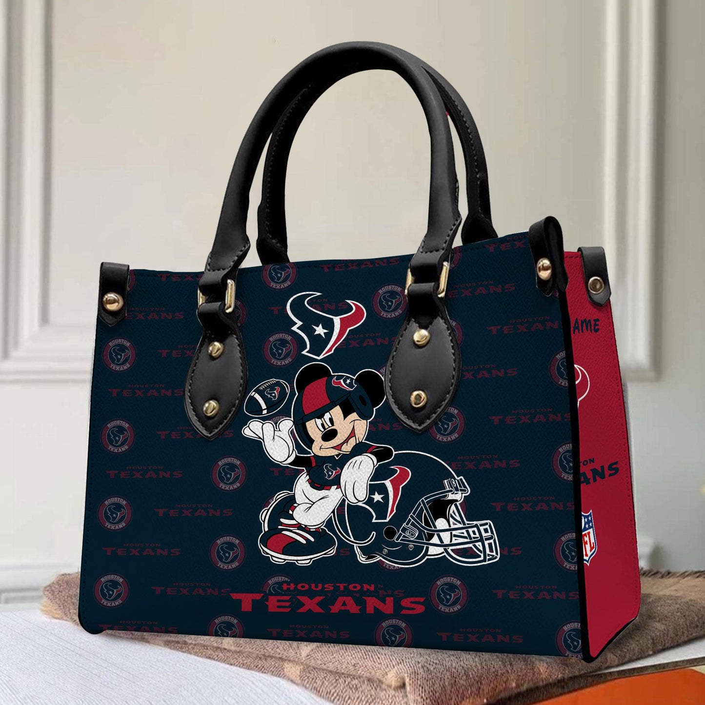 Houston Texans Personalized Leather Hand Bag BB426