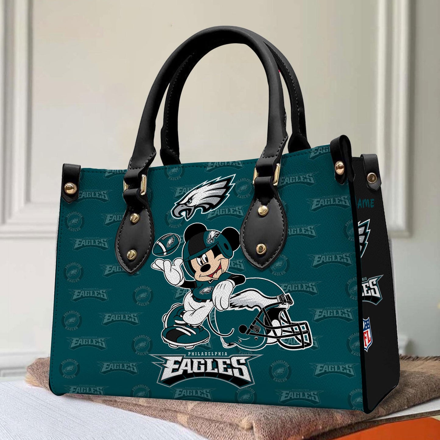 Philadelphia Eagles Personalized Leather Hand Bag BB417