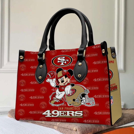 San Francisco 49ers Personalized Leather Hand Bag BB411