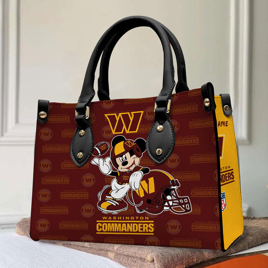 Washington Commanders Personalized Leather Hand Bag BB407