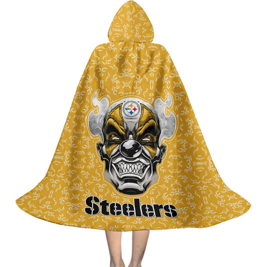 Pittsburgh Steelers Halloween Clown Limited Edition All-Over Print Halloween Cloak