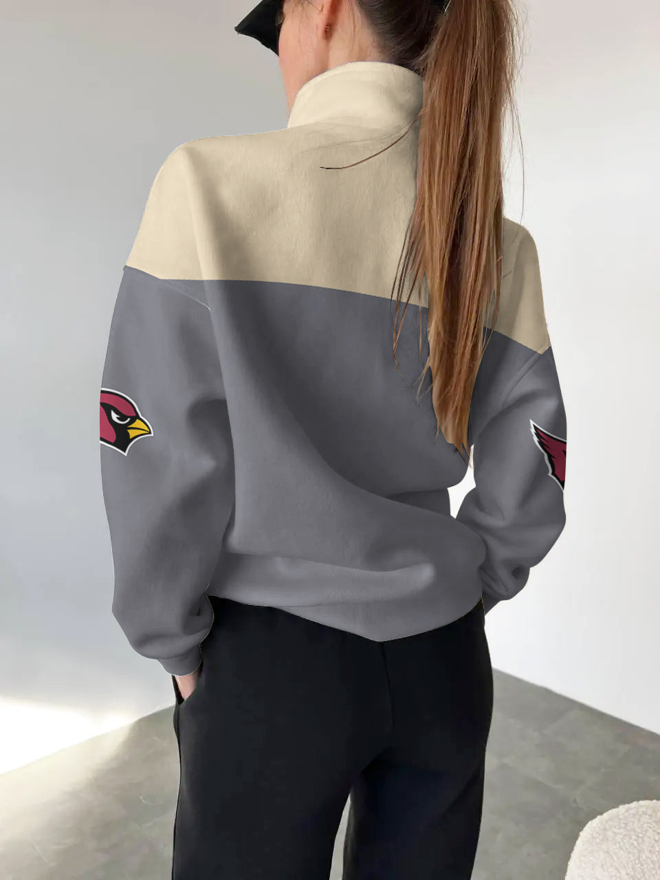 Arizona Cardinals Casual Colorful Stand Collar Sweatshirt AZBTSCSW000338