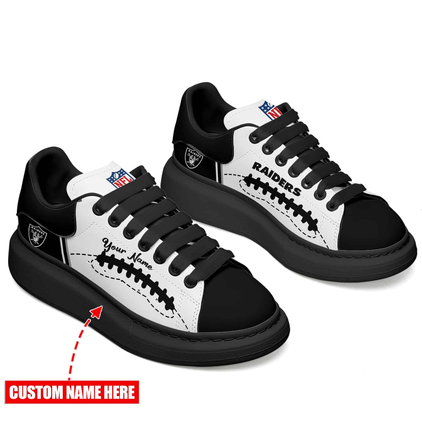 Las Vegas Raiders Personalized MQ Sneakers BG40