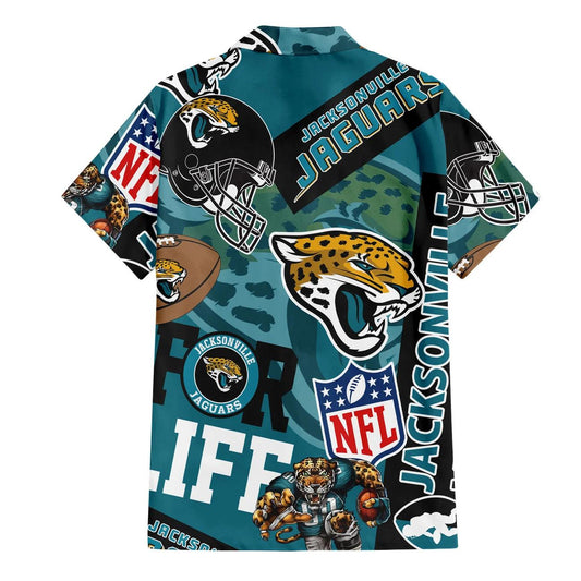 Jacksonville Jaguars Custom Limited Edition For Life Hawaiian Shirt and Shorts AZHAHWSS000265