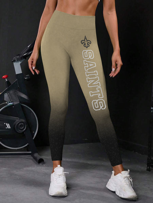 New Orleans Saints High Waist Push Up Printed Leggings (3)