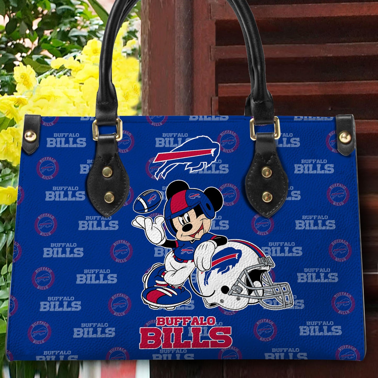 Buffalo Bills Personalized Leather Hand Bag BB435