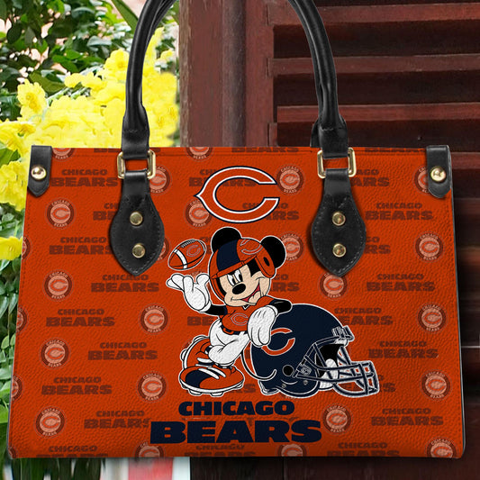 Chicago Bears Personalized Leather Hand Bag BB433