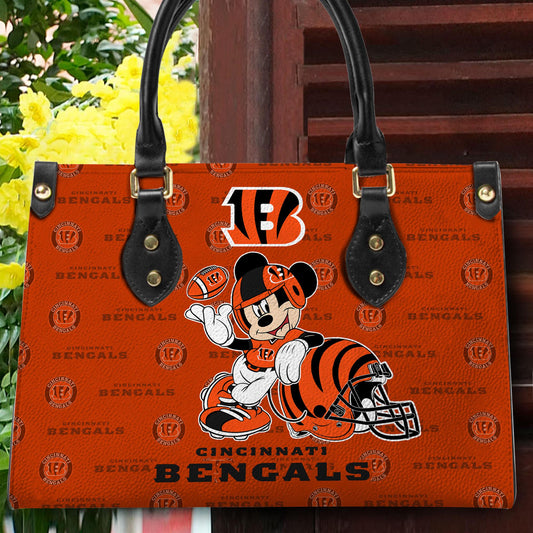 Cincinnati Bengals Personalized Leather Hand Bag BB432