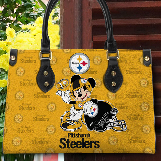 Pittsburgh Steelers Personalized Leather Hand Bag BB416