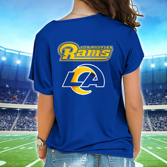 Los Angeles Rams New Woman Cross Strap Shoulder Shirt AZBTCSS000011