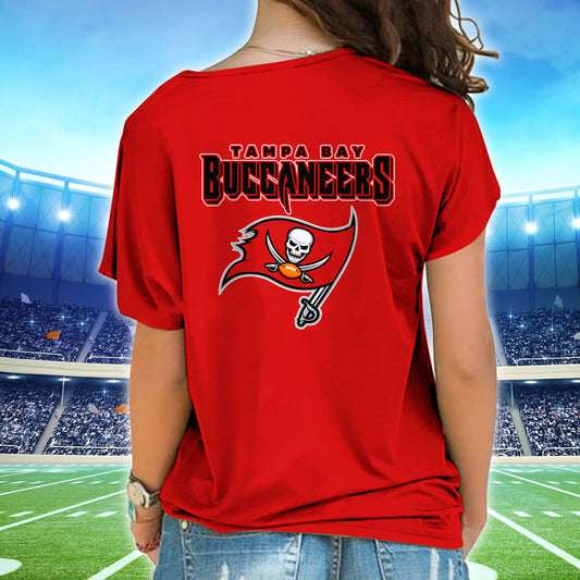 Tampa Bay Buccaneers New Woman Cross Strap Shoulder Shirt AZBTCSS000031