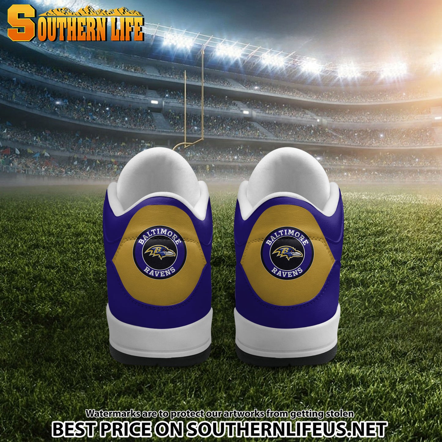 Baltimore Ravens JD3 New Sport Football Sneakers AZBTAJ3000266