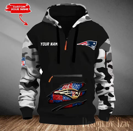 New England Patriots Camouflage Hooded Sweatshirt HA85