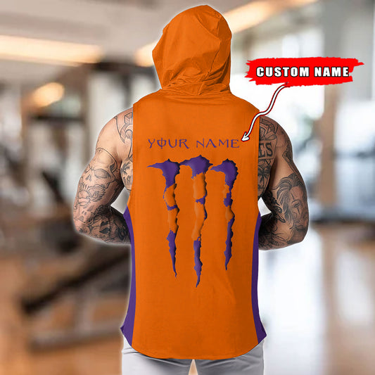Clemson Tigers Personalized Men Workout Hooded Tank Top AZBTMHTT000069