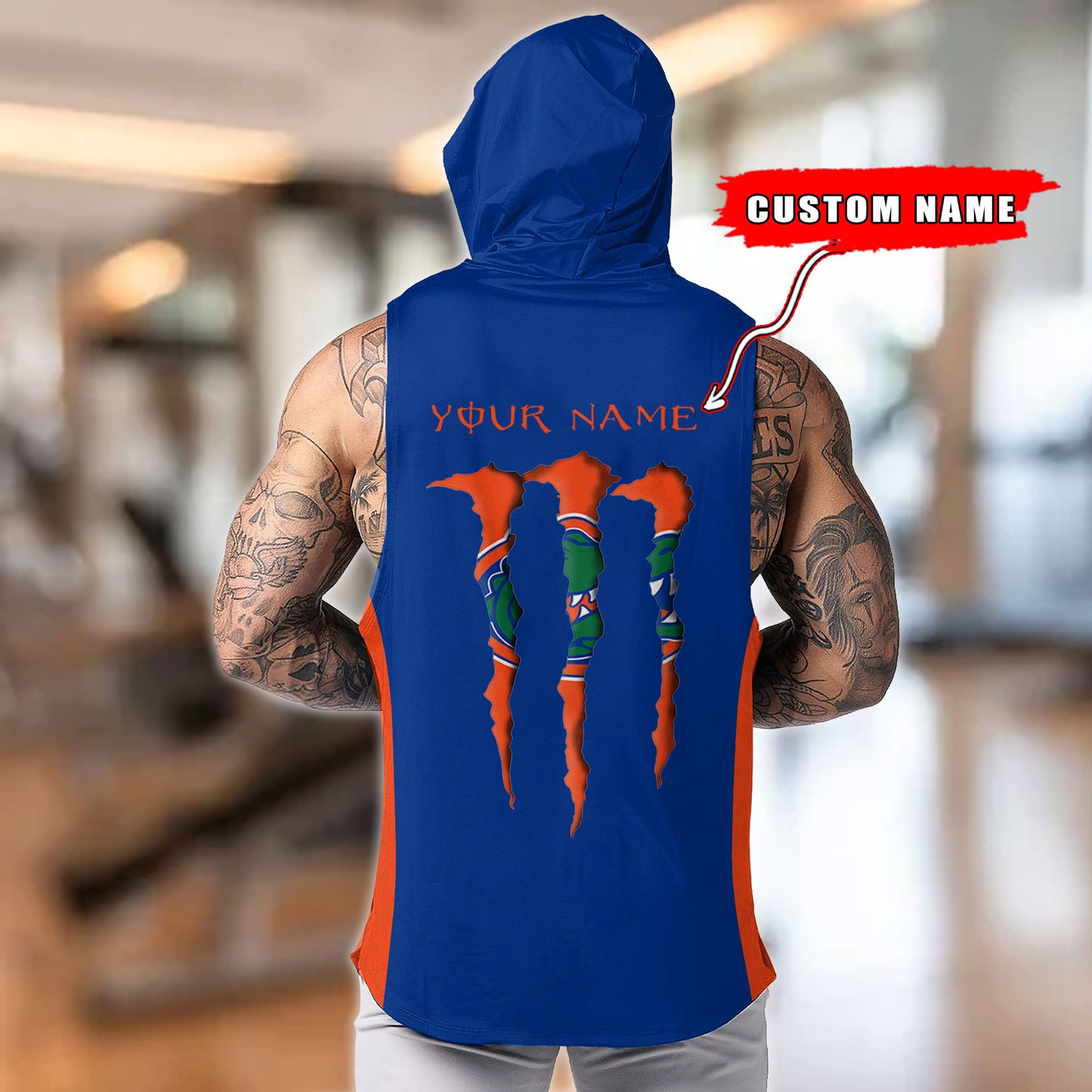 Florida Gators Personalized Men Workout Hooded Tank Top AZBTMHTT000070