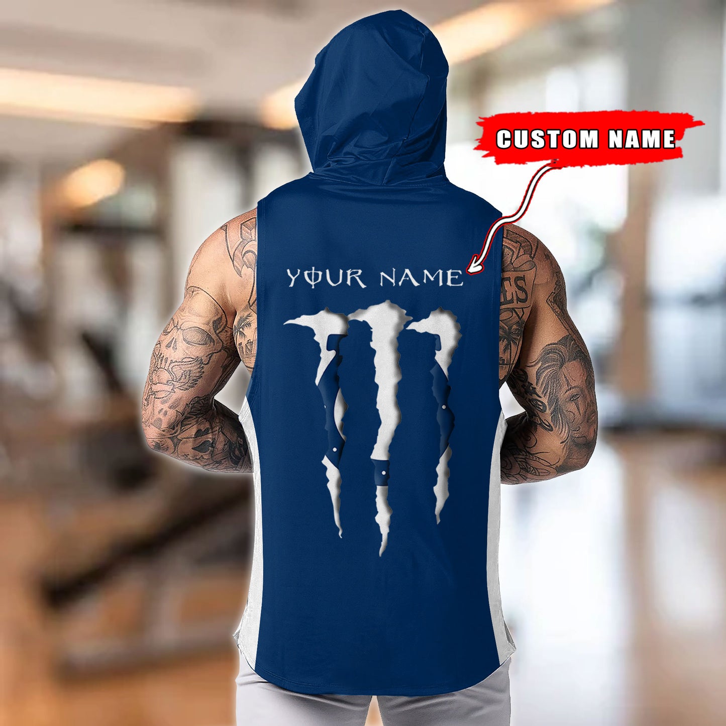 Indianapolis Colts Personalied Men Workout Hooded Tank Top AZBTMHTT000014
