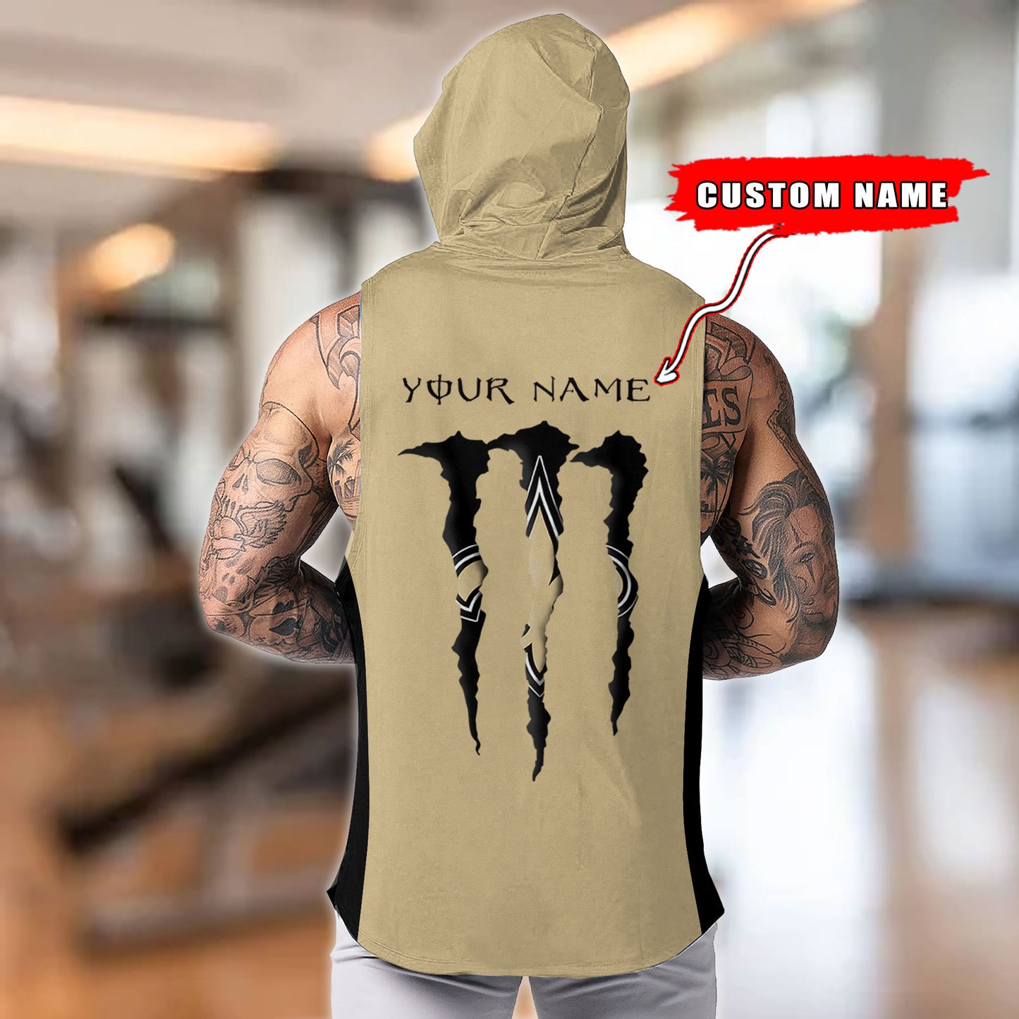 New Orleans Saints Personalied Men Workout Hooded Tank Top AZBTMHTT000020