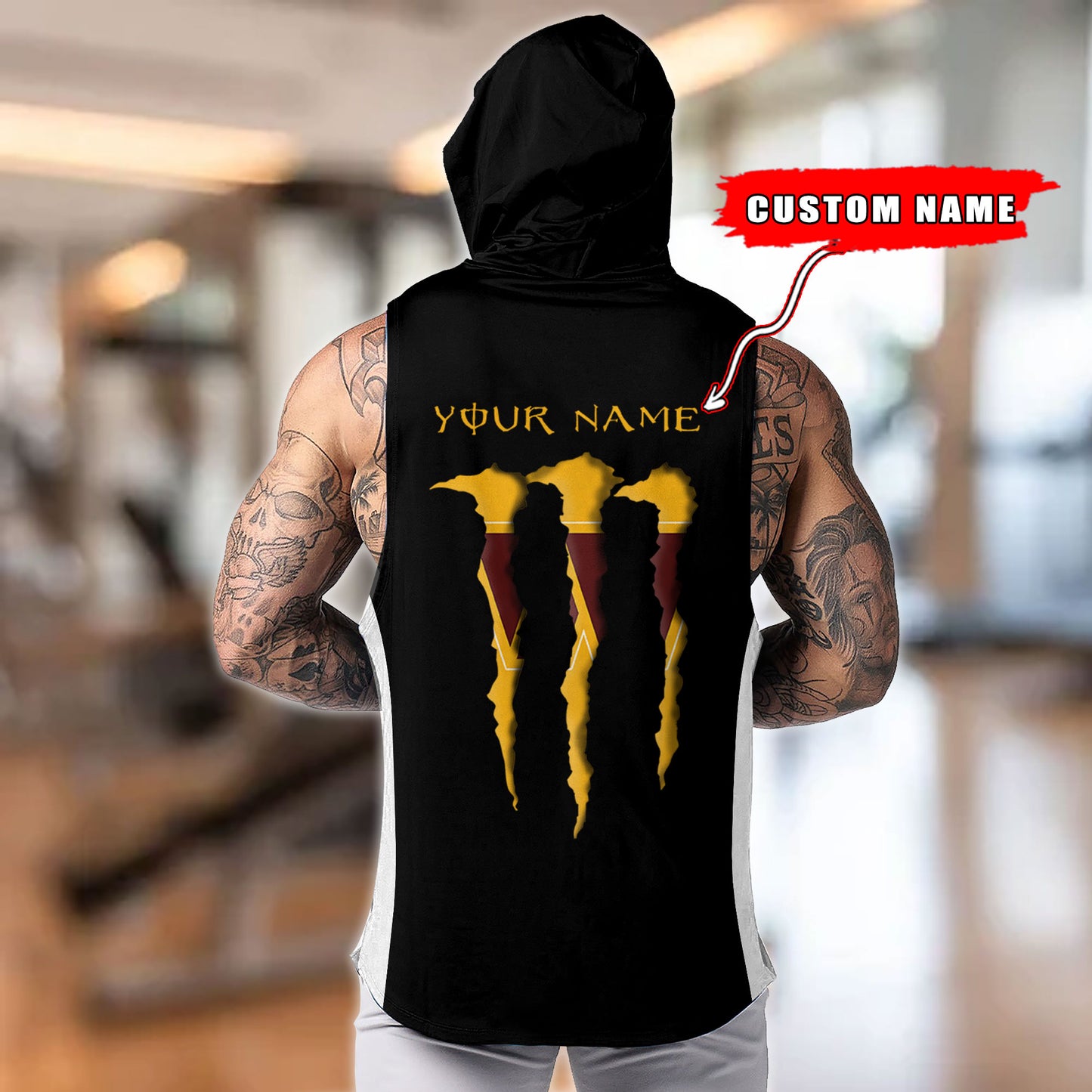 Washington Commanders Personalied Men Workout Hooded Tank Top AZBTMHTT000032