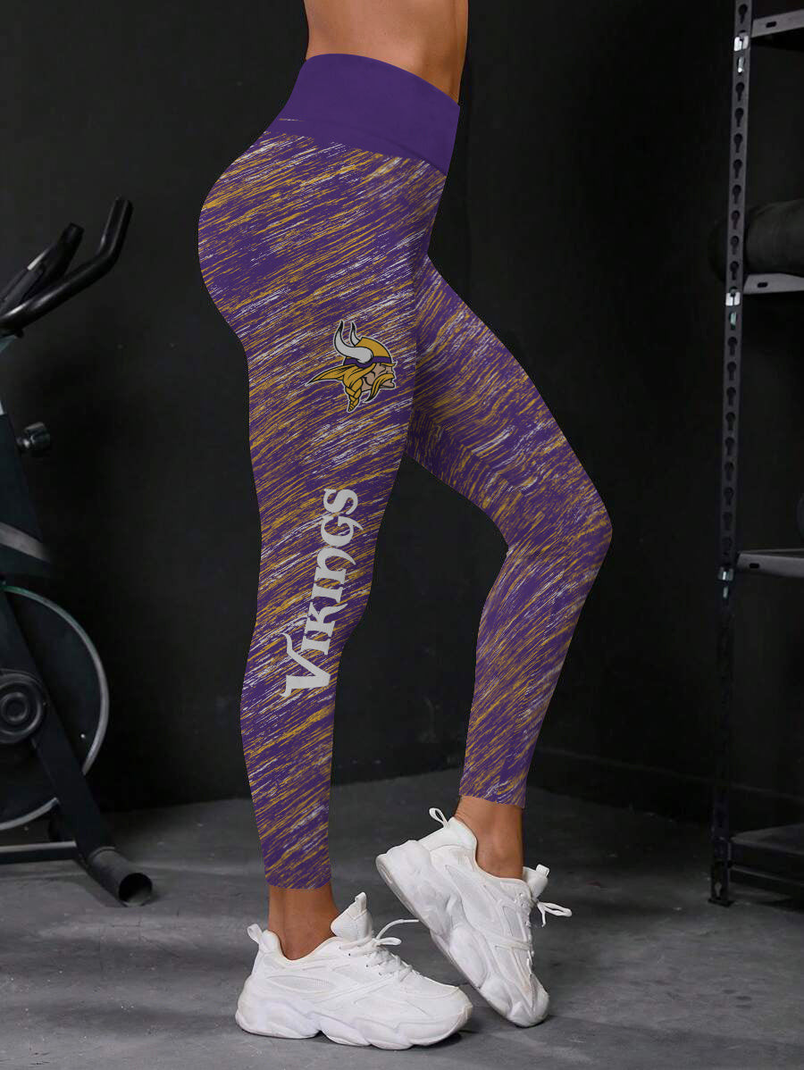 Minnesota Vikings High Waist Push Up Printed Leggings (1)