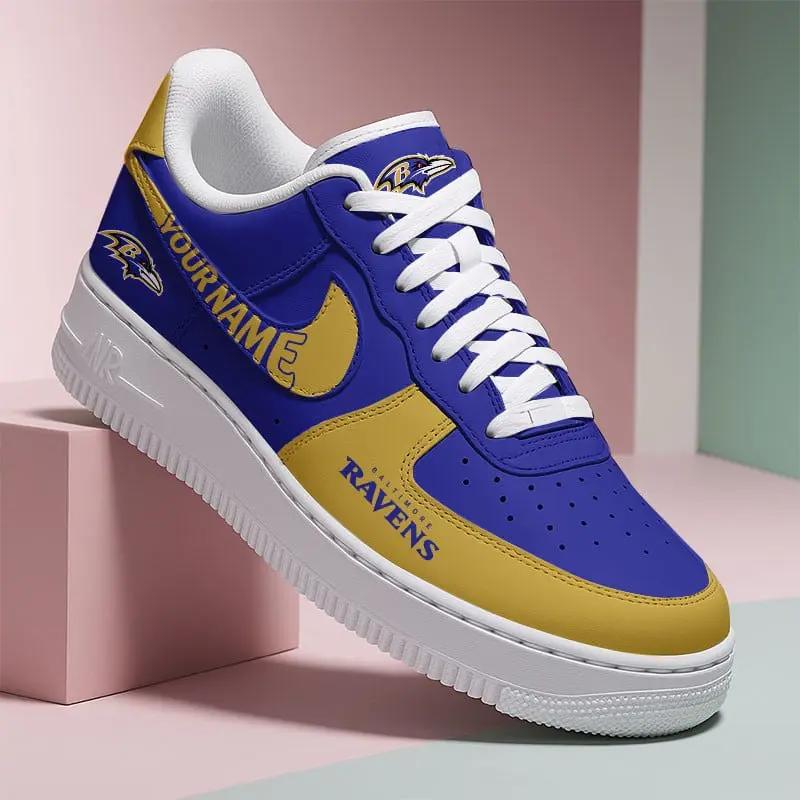 Baltimore Ravens New Personalized AF1-1 Sneakers 2025 AZBTAF1N000003