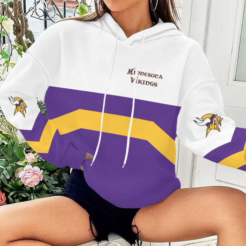 Minnesota Vikings Printed Hooded Pocket Pullover Hoodie AZBTPH000007