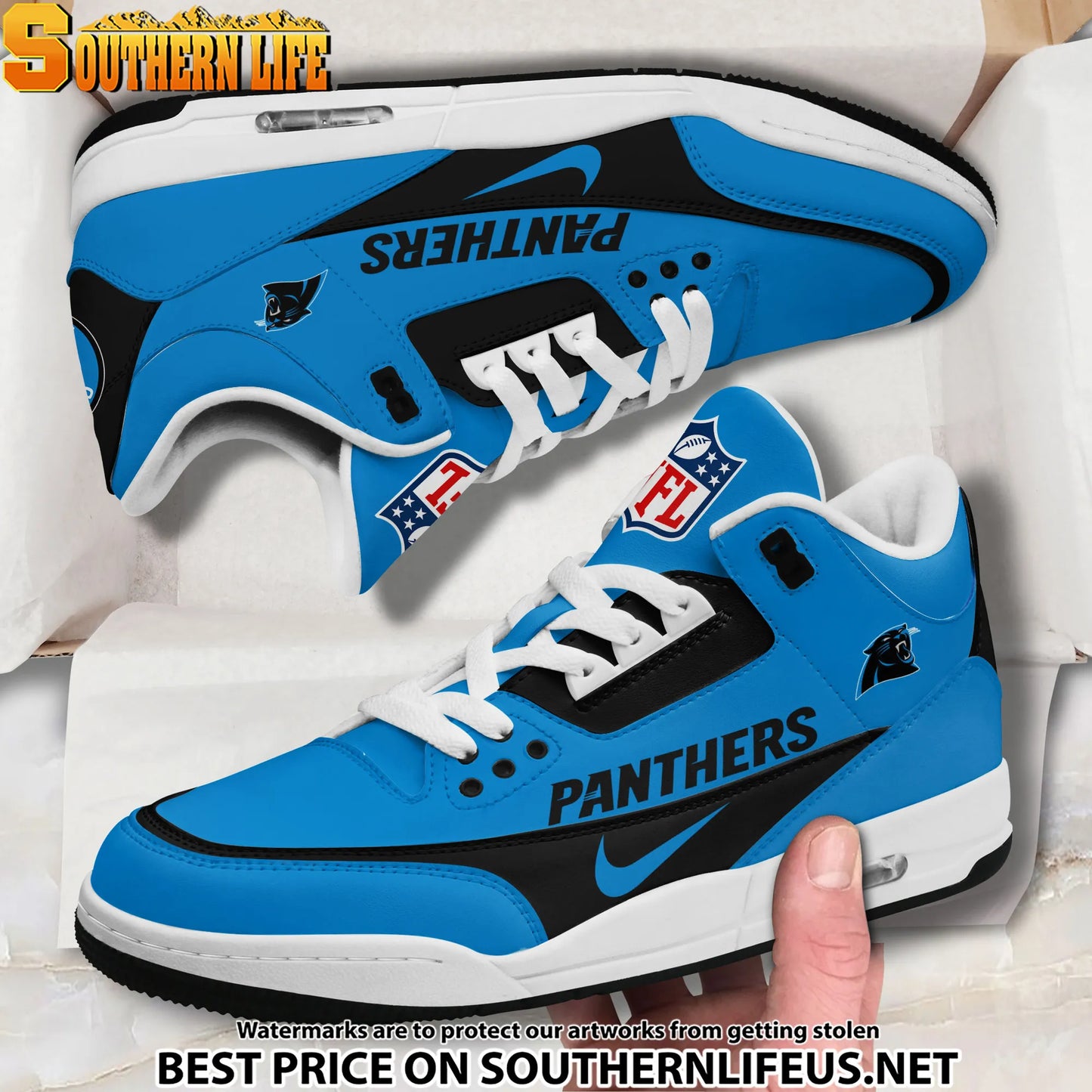 Carolina Panthers JD3 New Sport Football Sneakers AZBTAJ3000268