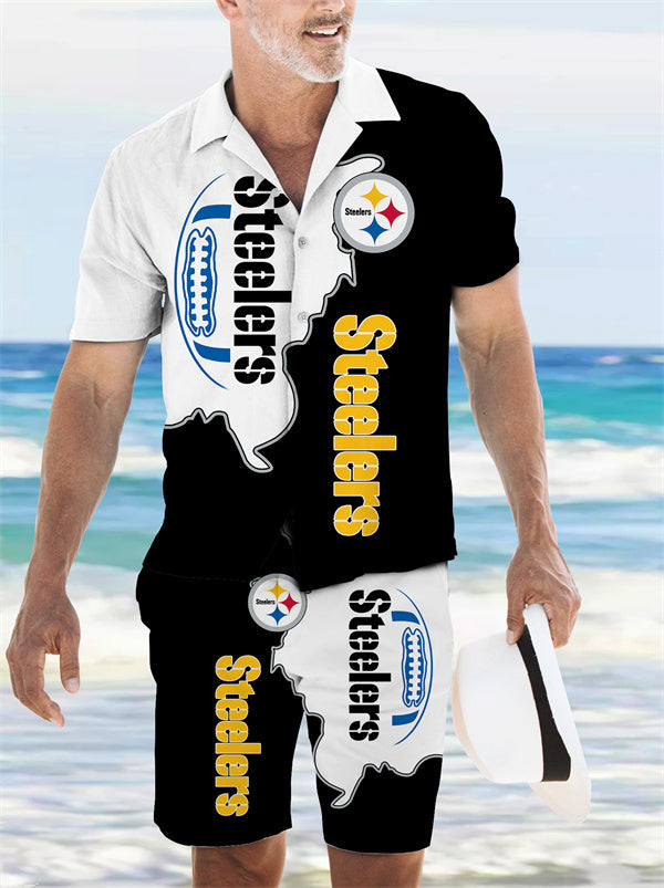 Pittsburgh Steelers Combo Hawaiian Shirt and Shorts AZBTHWSS000109