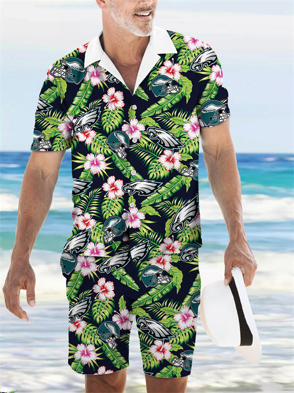 Philadelphia Eagles Combo Hawaiian Shirt and Shorts AZBTHWSS000113